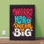 Work Hard Dream Big Colorful Typography | Motivational Poster Wall Art