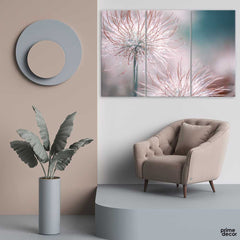 Pasque Flower Blossom (3 Panel) | Floral Wall Art - Prime Décor
