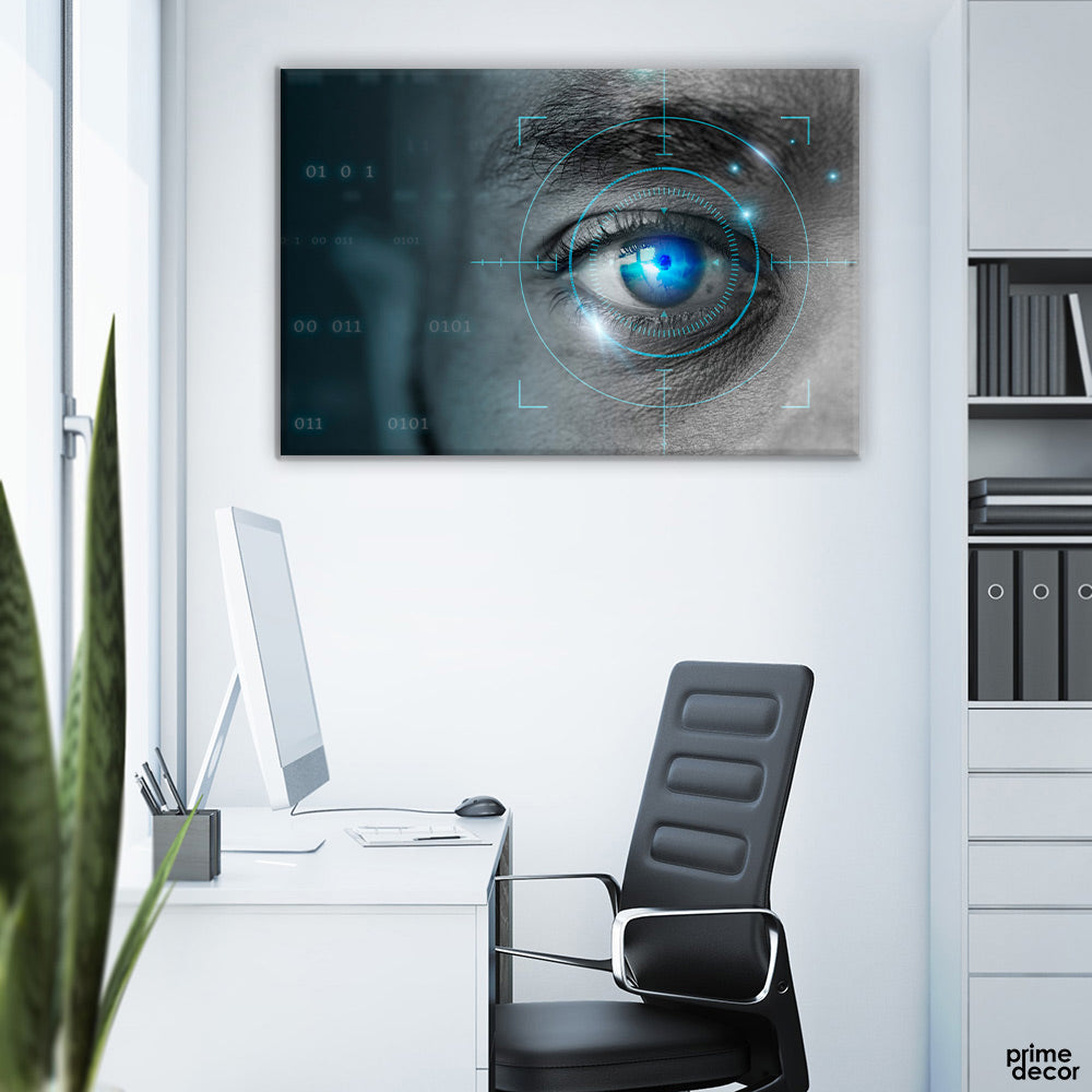 Retinal Biometric Technology (Single Panel) | Tech Wall Art - Prime Décor