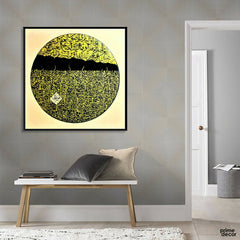 Golden 99 Name of ALLAH Calligraphy on Black | Handmade Painting - Prime Décor