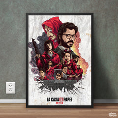 Money Heist Broken Wall | Movie Poster Wall Art - Prime Décor