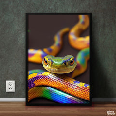 Colorful Luxury Snake |  Animal Wall Art - Prime Décor