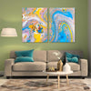 Abstract Paint Pattern (2 Panel) Abstract Wall Art