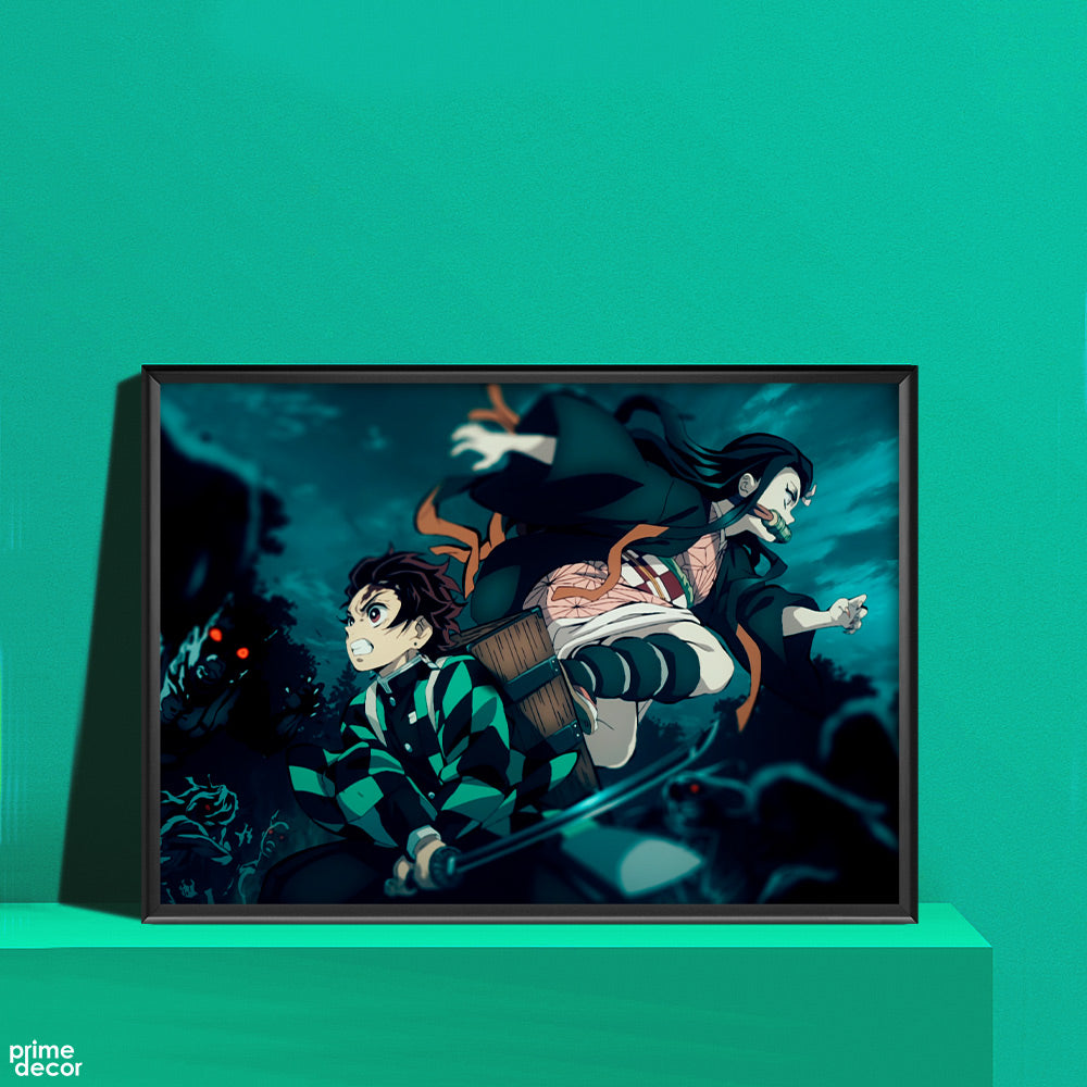 Tanjirou and Nezuko demon Slayer | Anime Poster Wall Art - Prime Décor