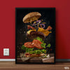 Jumping Burger | Fast Food Wall Art
