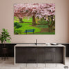 Bench Under Cherry Blossom (Single Panel) | Nature Wall Art