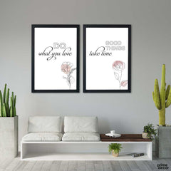 Good Things Take Time (2 Panel) Typography Wall Art
