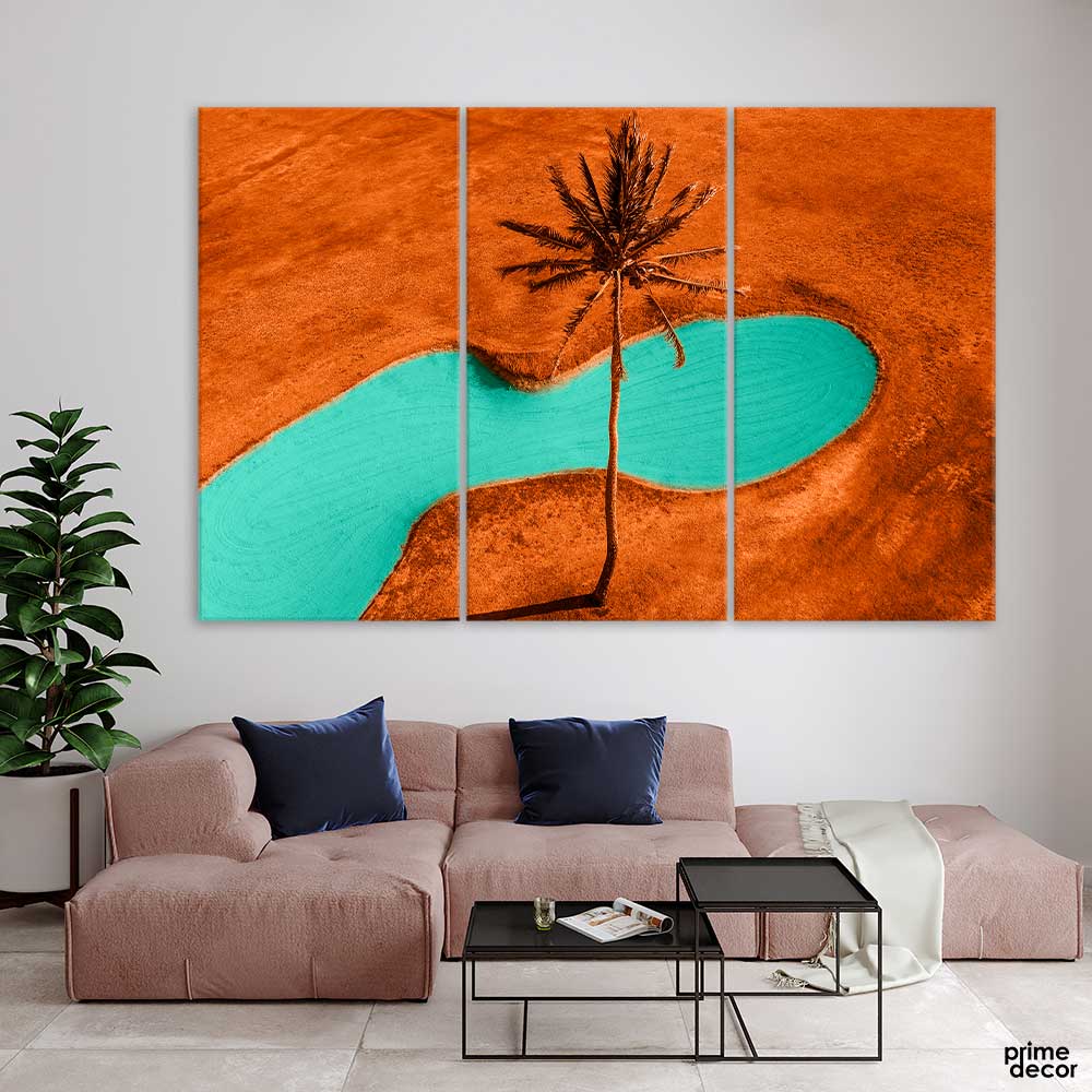 Bright Pop Landscape Background (3 Panel) Nature Wall Art - Prime Décor