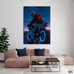 Neon Biker | Sports Poster Wall Art - Prime Décor