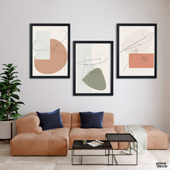 Girl Outline Illustration (3 Panel) Fashion Wall Art - Prime Décor