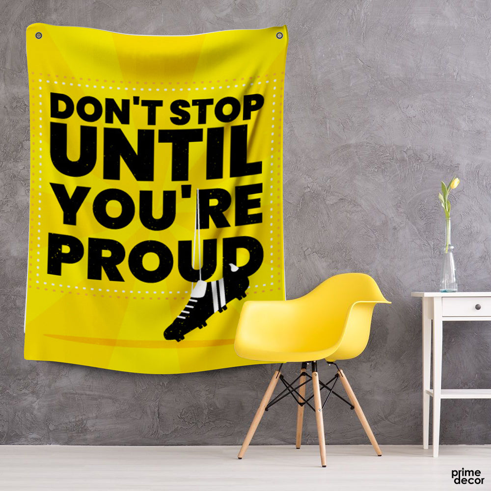 Motivational Qoute on Yellow  | Motivational Tapestry - Prime Décor