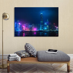 Hong Kong Night View (Single Panel) City Wall Art - Prime Décor