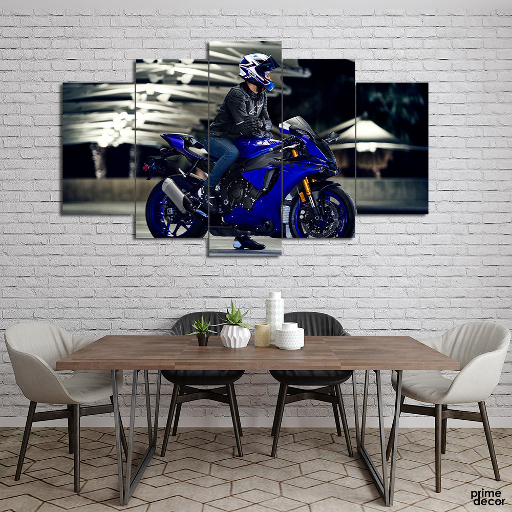 Foto Yamaha YZF (5 Panel) Bikes Wall Art - Prime Décor