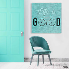 Life is Good Poster (Single Panel) | Square Wall Art - Prime Décor