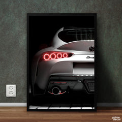 Toyota Supra Backlight | Car Poster Wall Art - Prime Décor